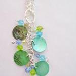 Paua Shell and Crystal Neck..
