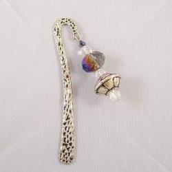 Beaded Bookmark, Silver Antiqued Finish